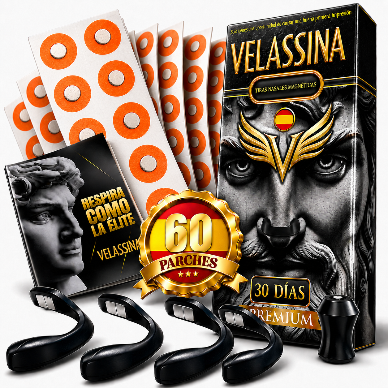 VELASSINA Tiras Nasales Magnéticas